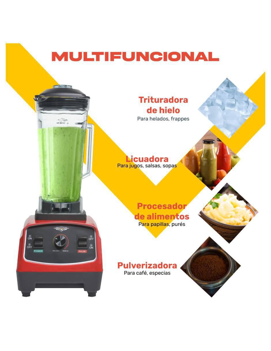 Licuadora Profesional Uso Rudo,blender Para Hielo,1800w 2l