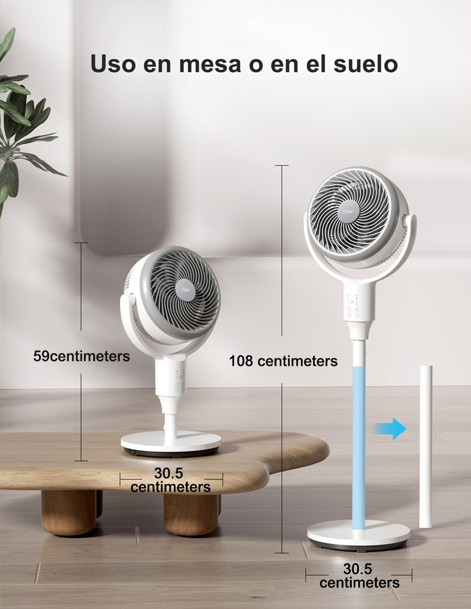 Ventilador de pedestal con control remoto 3 velocidades 22