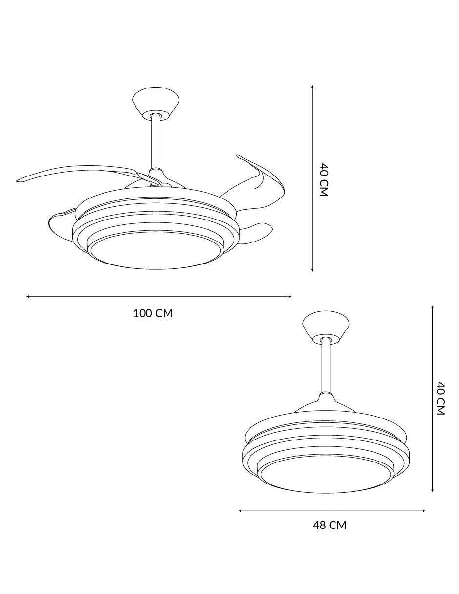Ventilador de techo con control remoto 3 velocidades 5