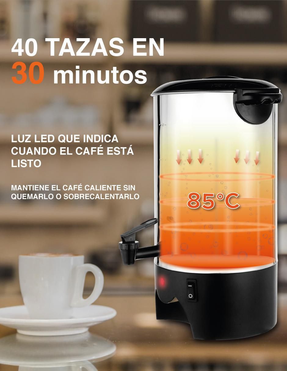 Percoladora 5 bares 40 tazas 8