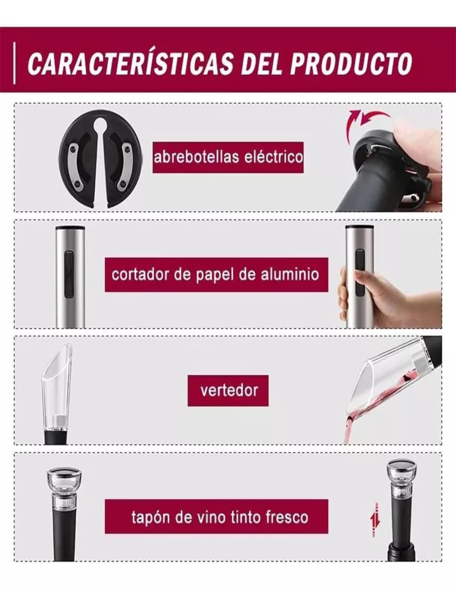 Sacacorchos eléctrico de aluminio 3