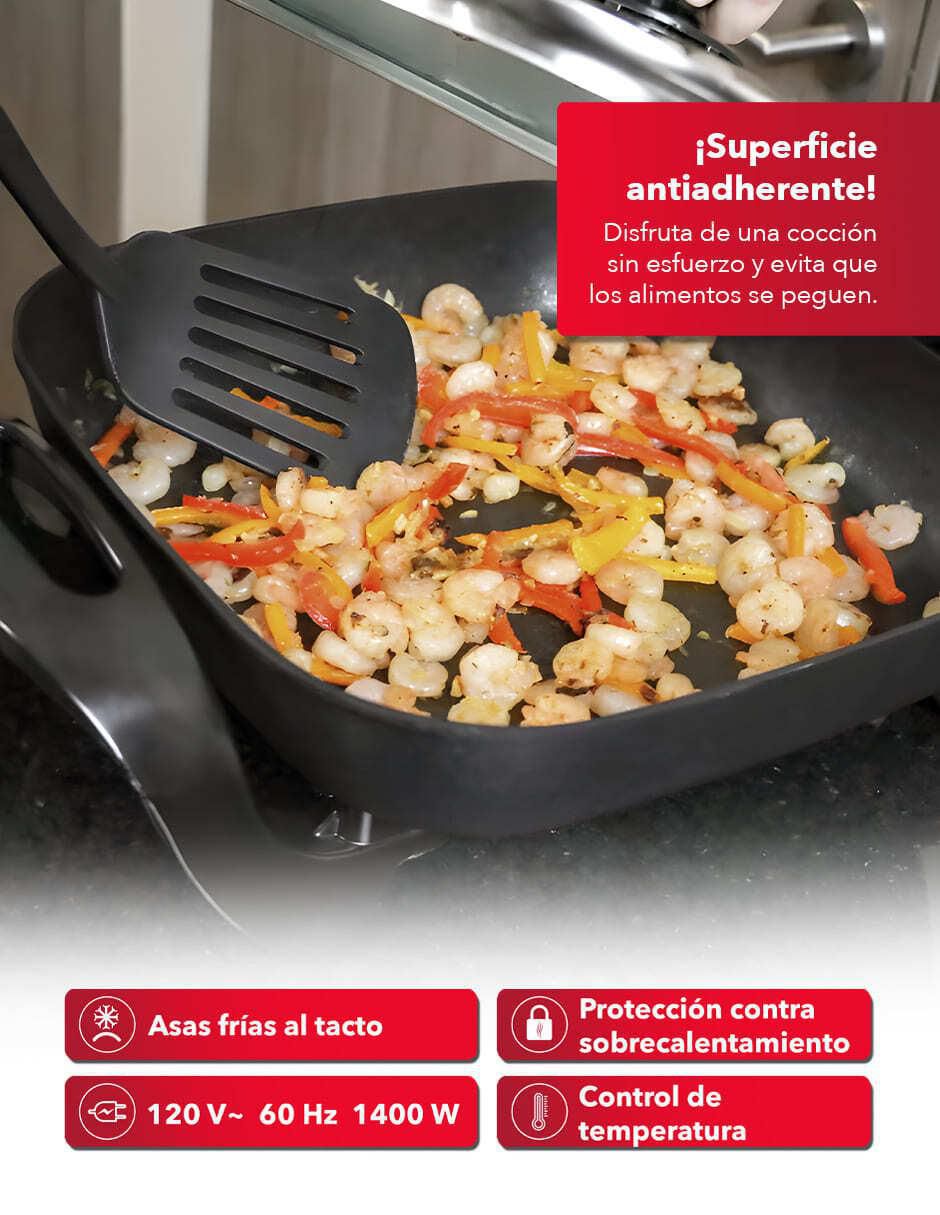 Sartén eléctrico con tapa RC-3030C de cerámica 2