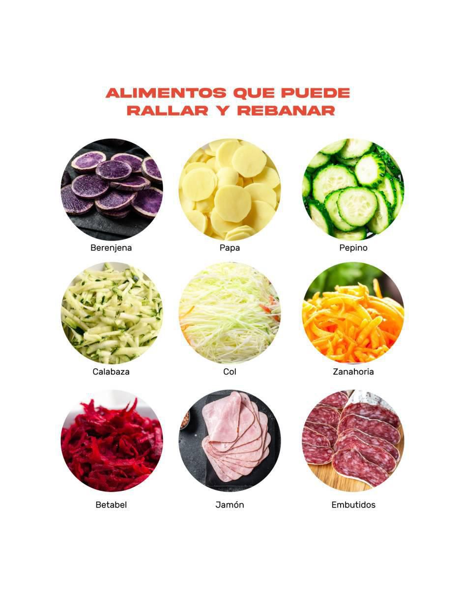 Set procesador de alimentos cuchillas de acero 5