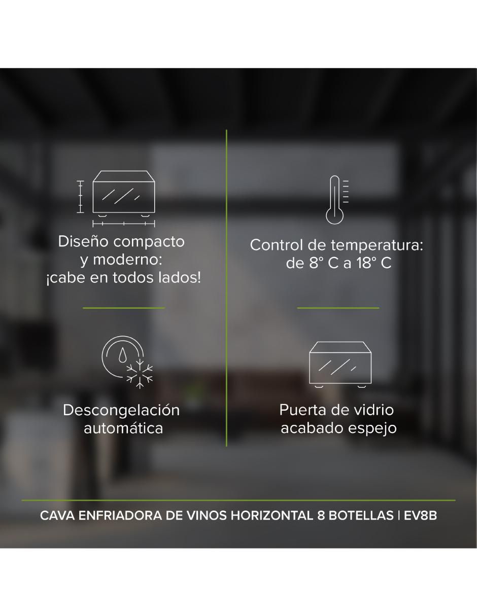 Enfriador de vinos EV8B capacidad 8 botellas 2