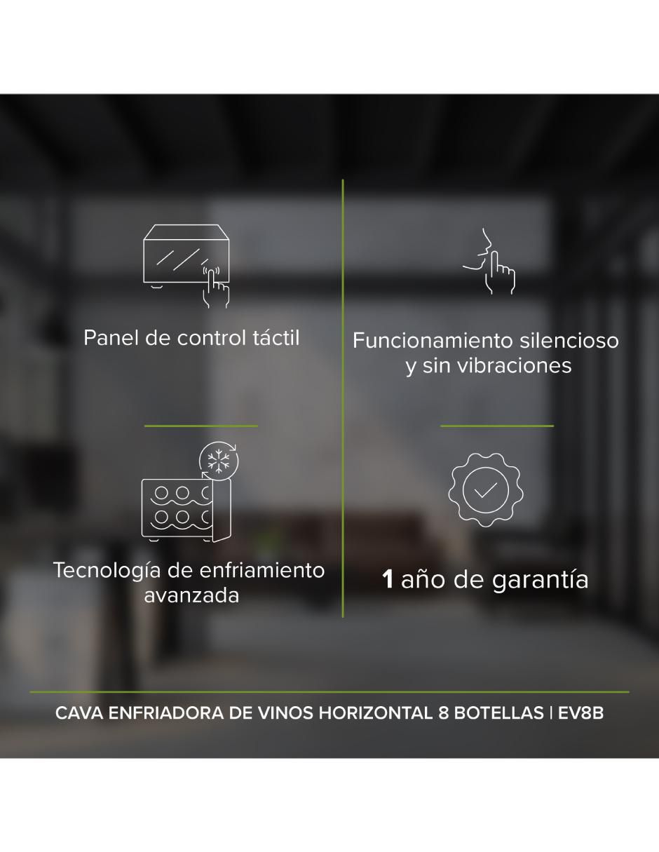Enfriador de vinos EV8B capacidad 8 botellas 3