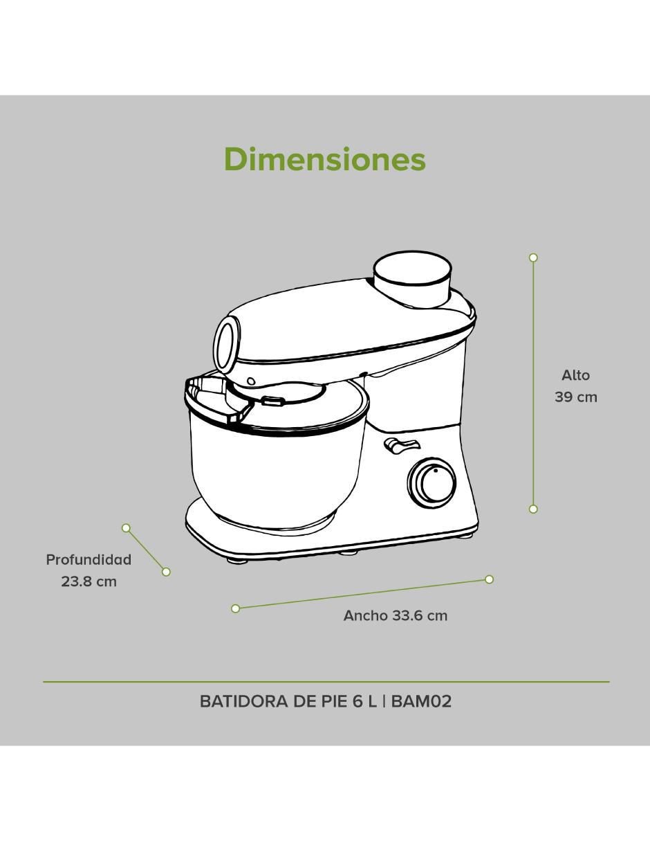 Batidora de pedestal 6 velocidades Bam02 6