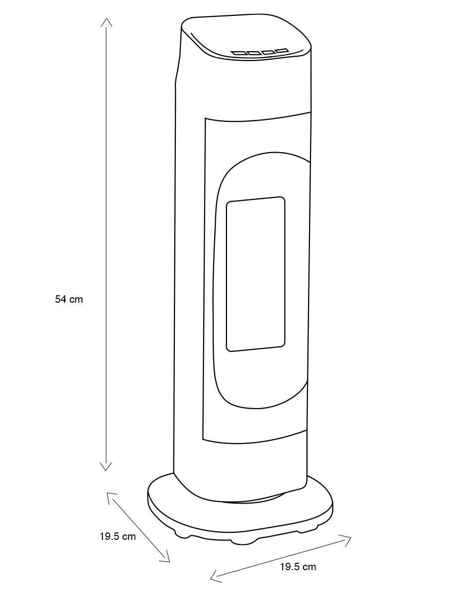 Calefactor torre cerámico eléctrico de 127 V 4