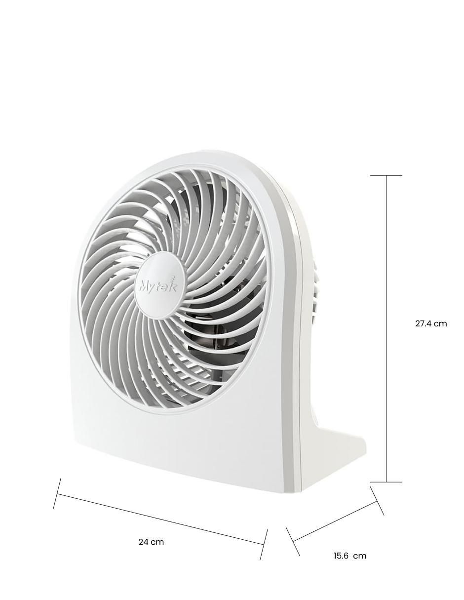 Ventilador de mesa con control remoto 2 velocidades 6