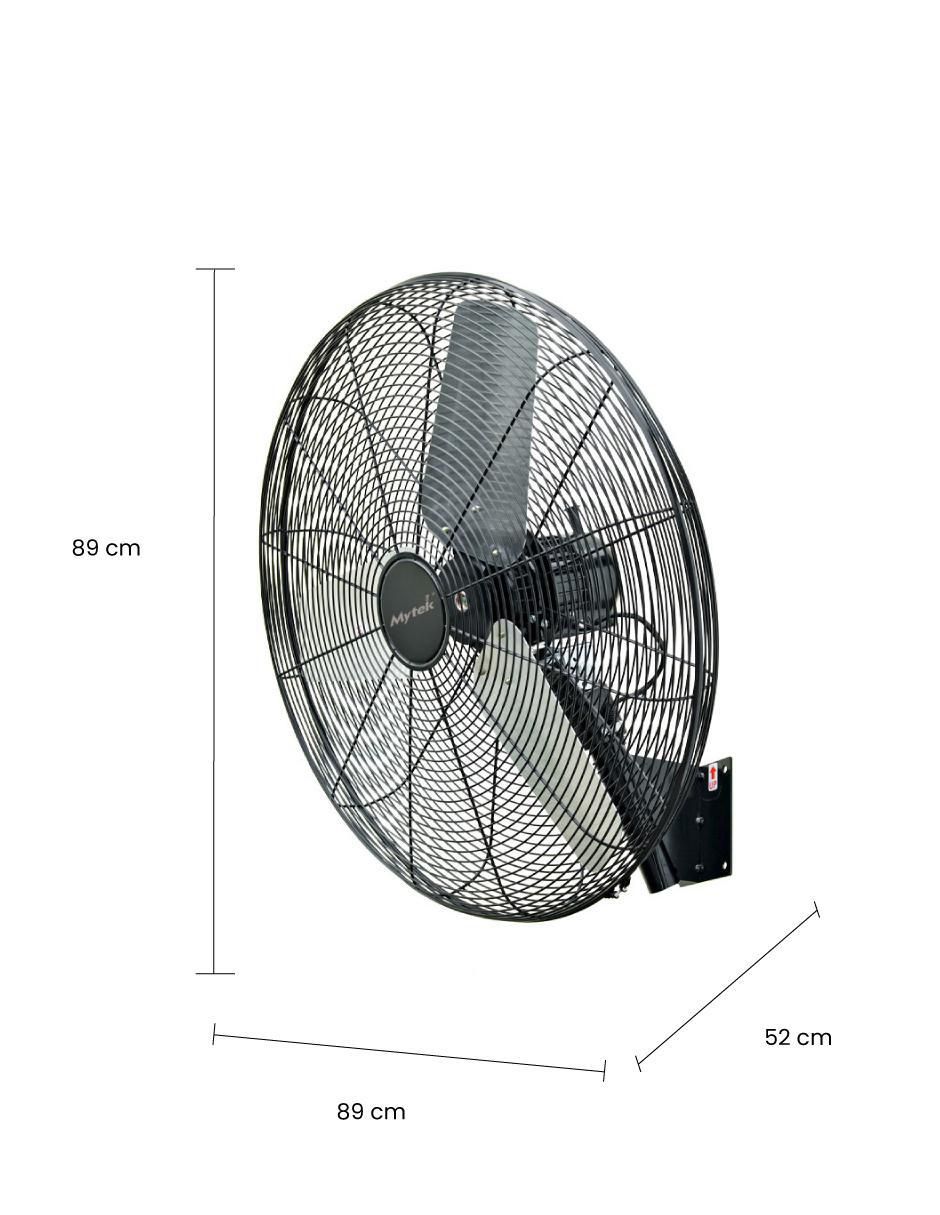 Ventilador de pared con control remoto 3 velocidades 6
