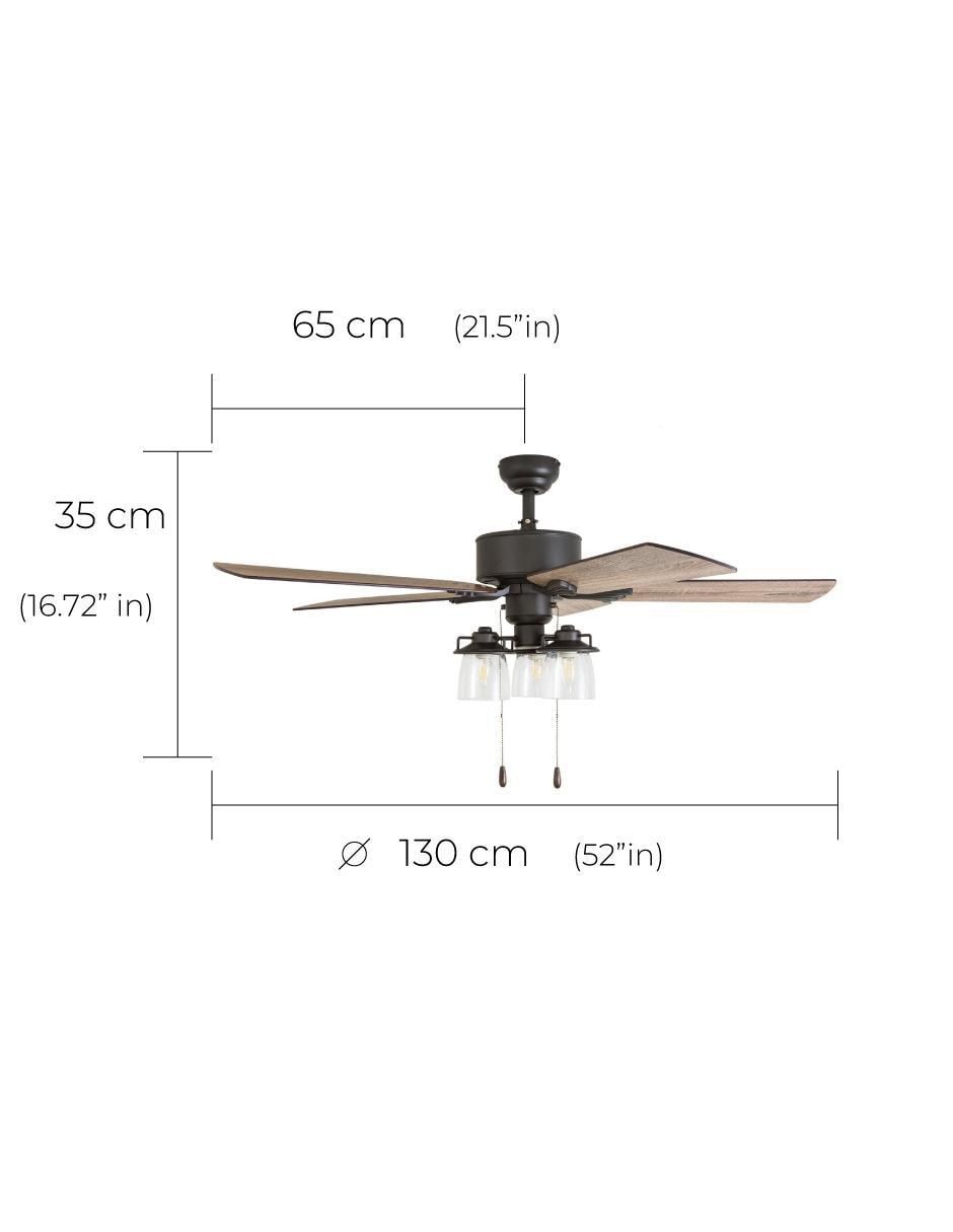 Ventilador de techo con control remoto 3 velocidades 8