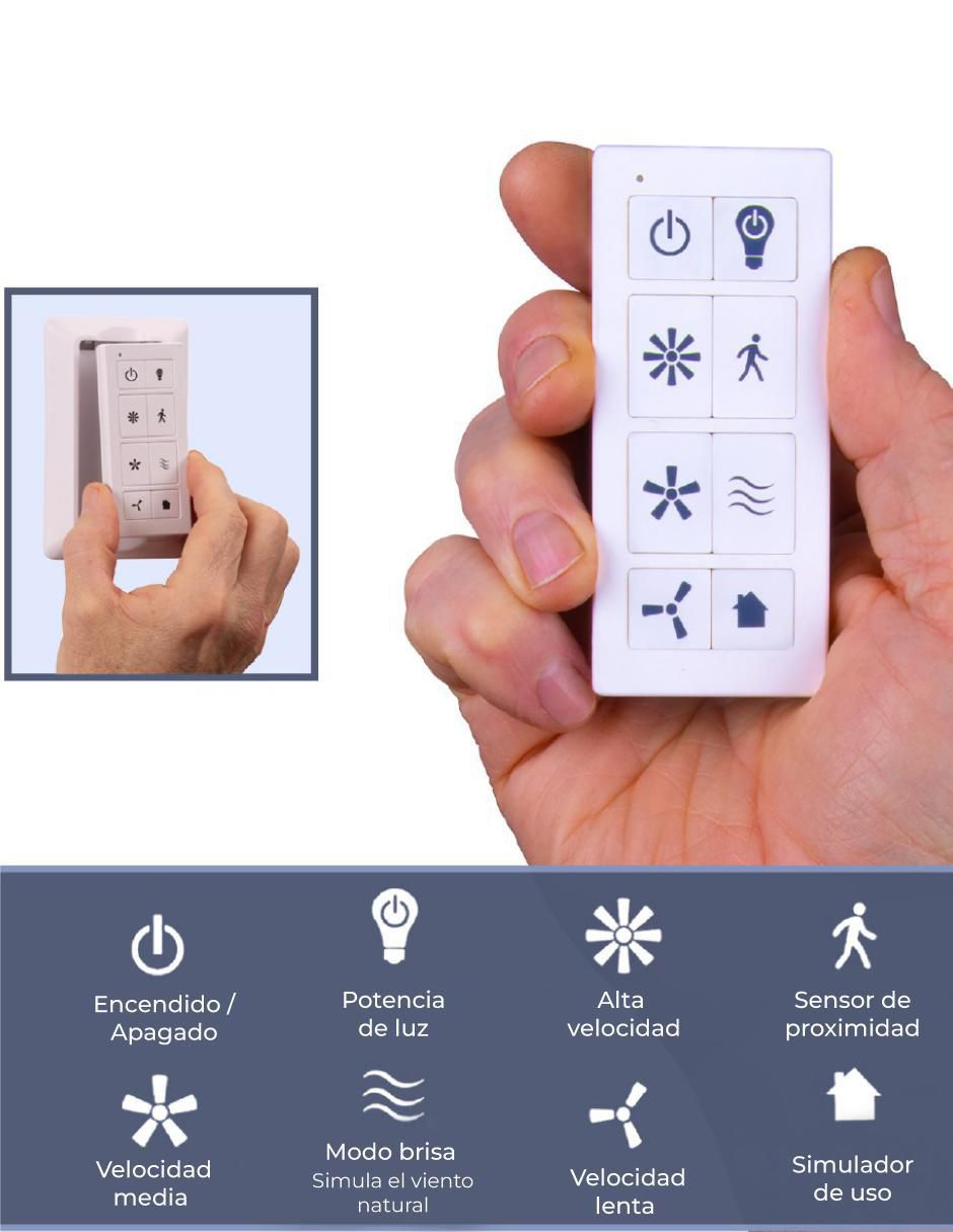 Ventilador de techo con control remoto 3 velocidades 5