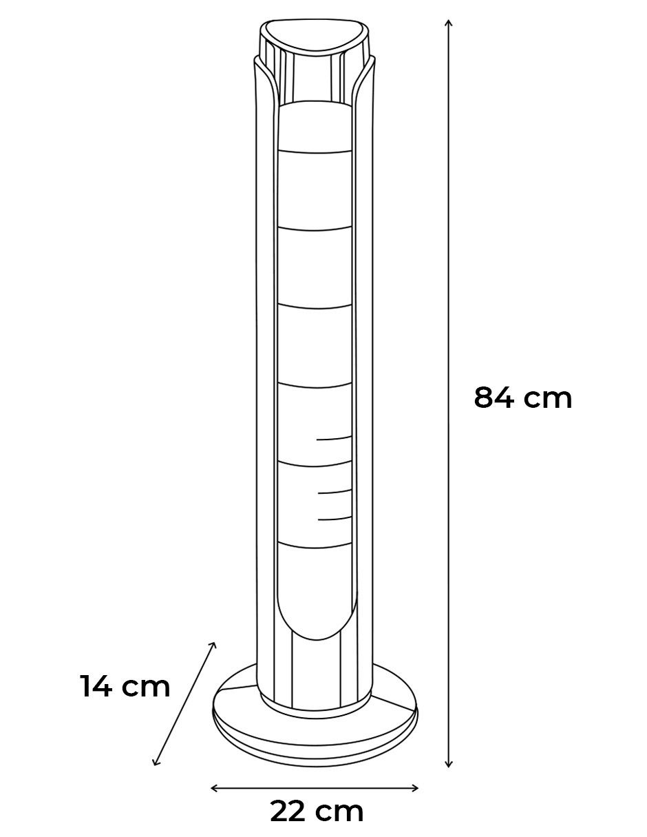 Ventilador de torre con control remoto 3 velocidades 7