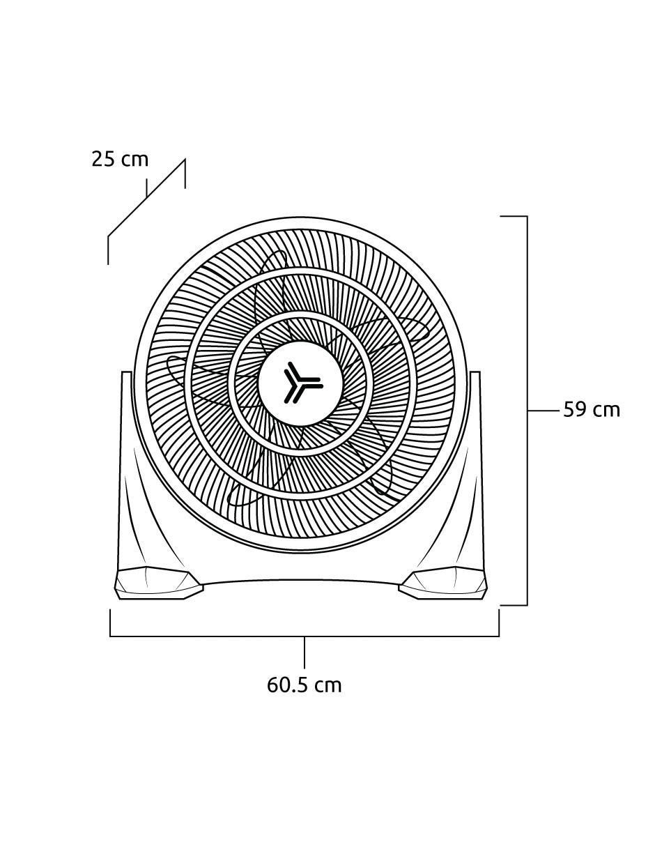 Ventilador de piso 3 velocidades 4