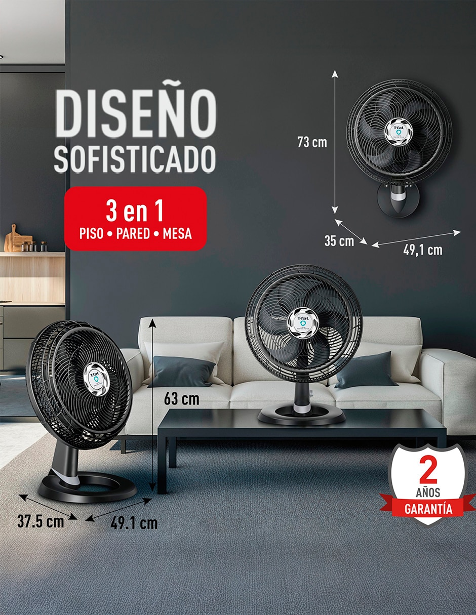 Ventilador 3 en 1 4 velocidades 6
