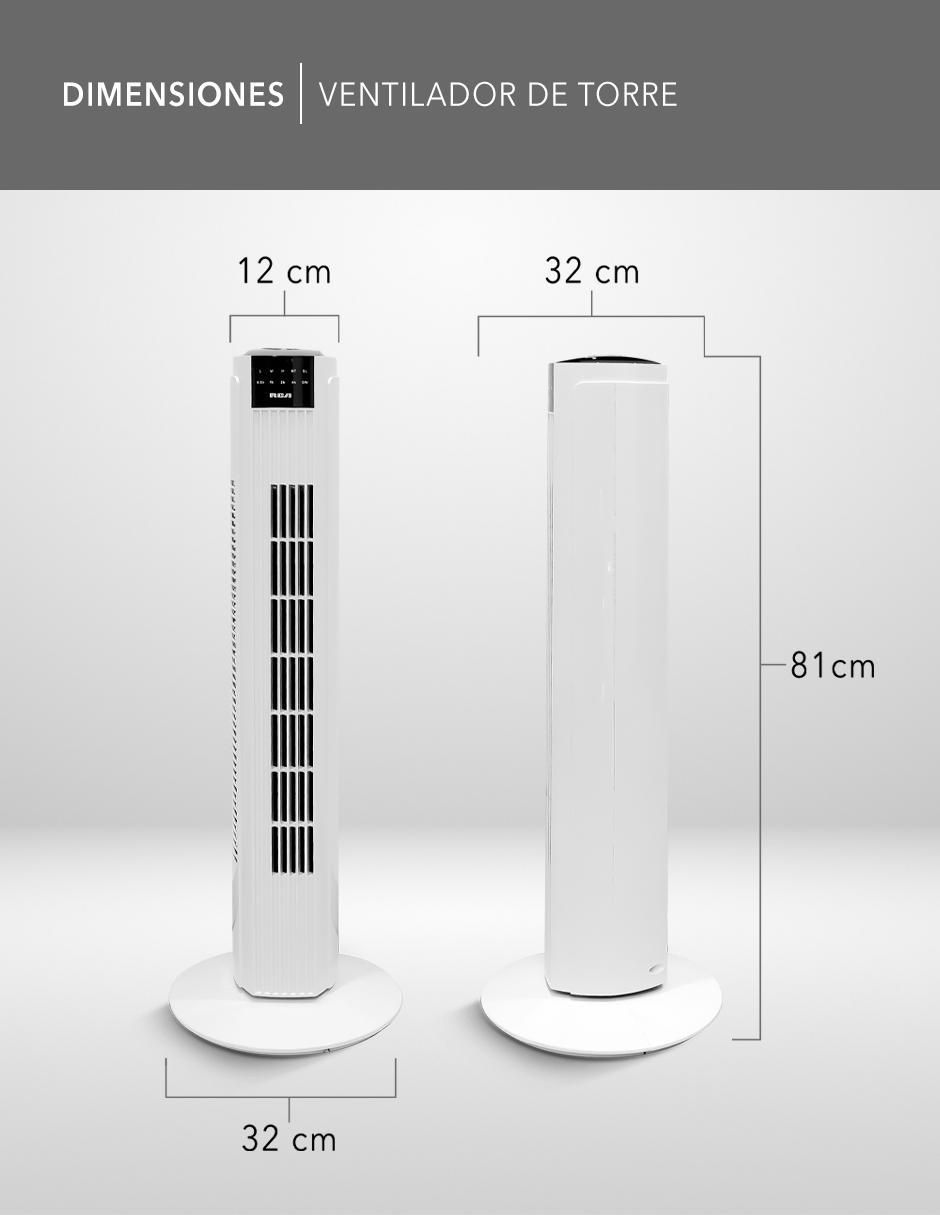 Ventilador de torre con control remoto 3 velocidades 9