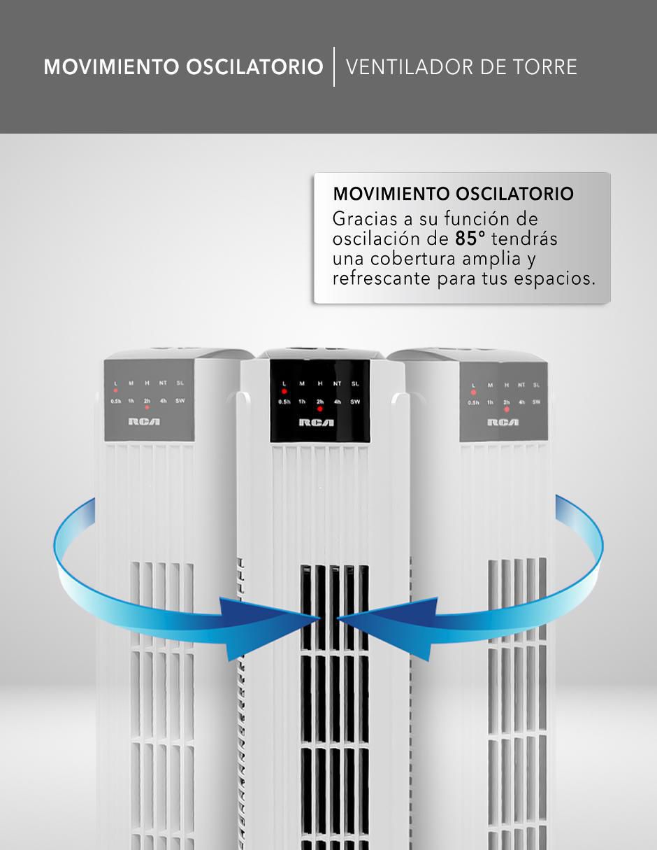 Ventilador de torre con control remoto 3 velocidades 6