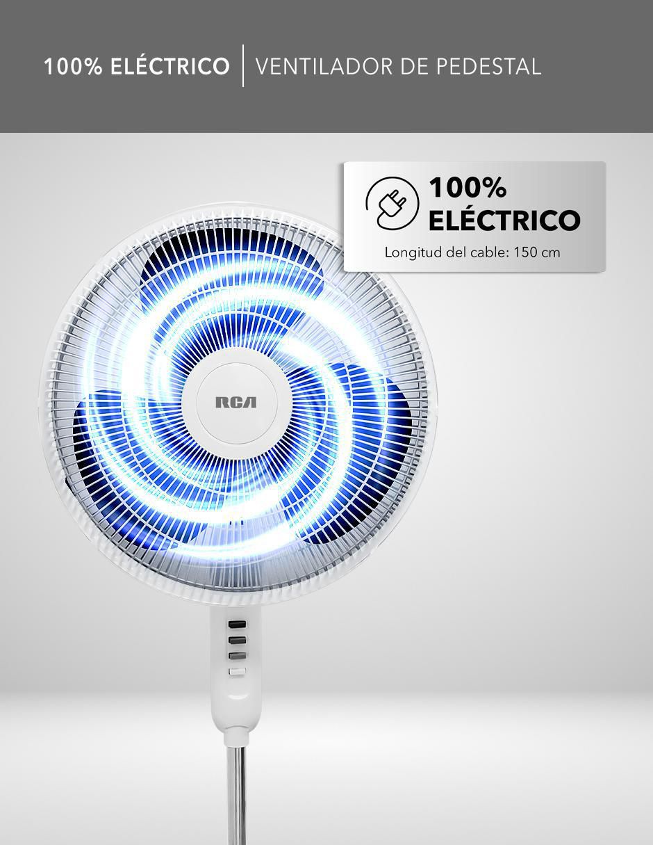 Ventilador de pedestal con control remoto 3 velocidades 8