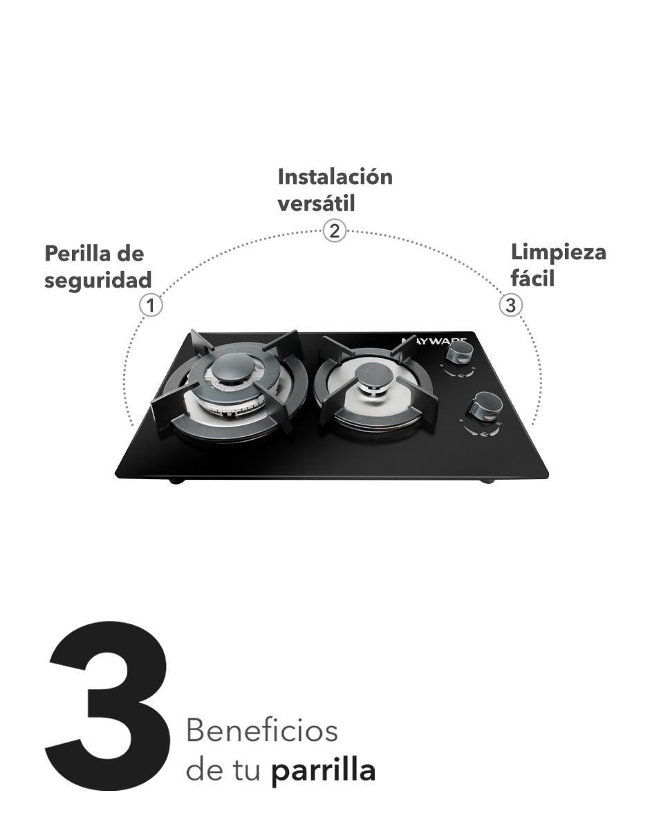 Parrilla HY-3000G de vidrio 3
