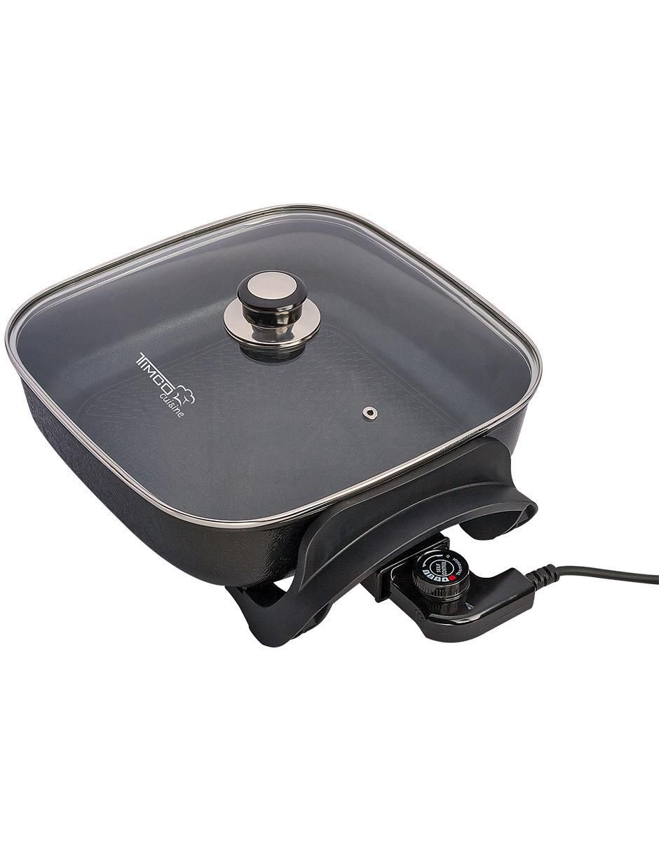 Sartén eléctrico con tapa Cuisine de acero inoxidable 3
