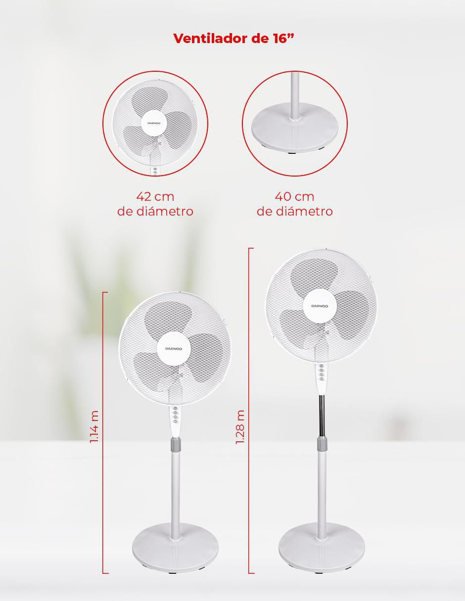 Ventilador de pedestal 3 velocidades 7