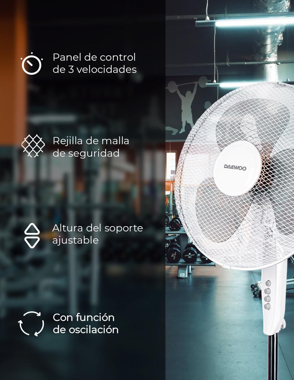 Ventilador de pedestal 3 velocidades 5