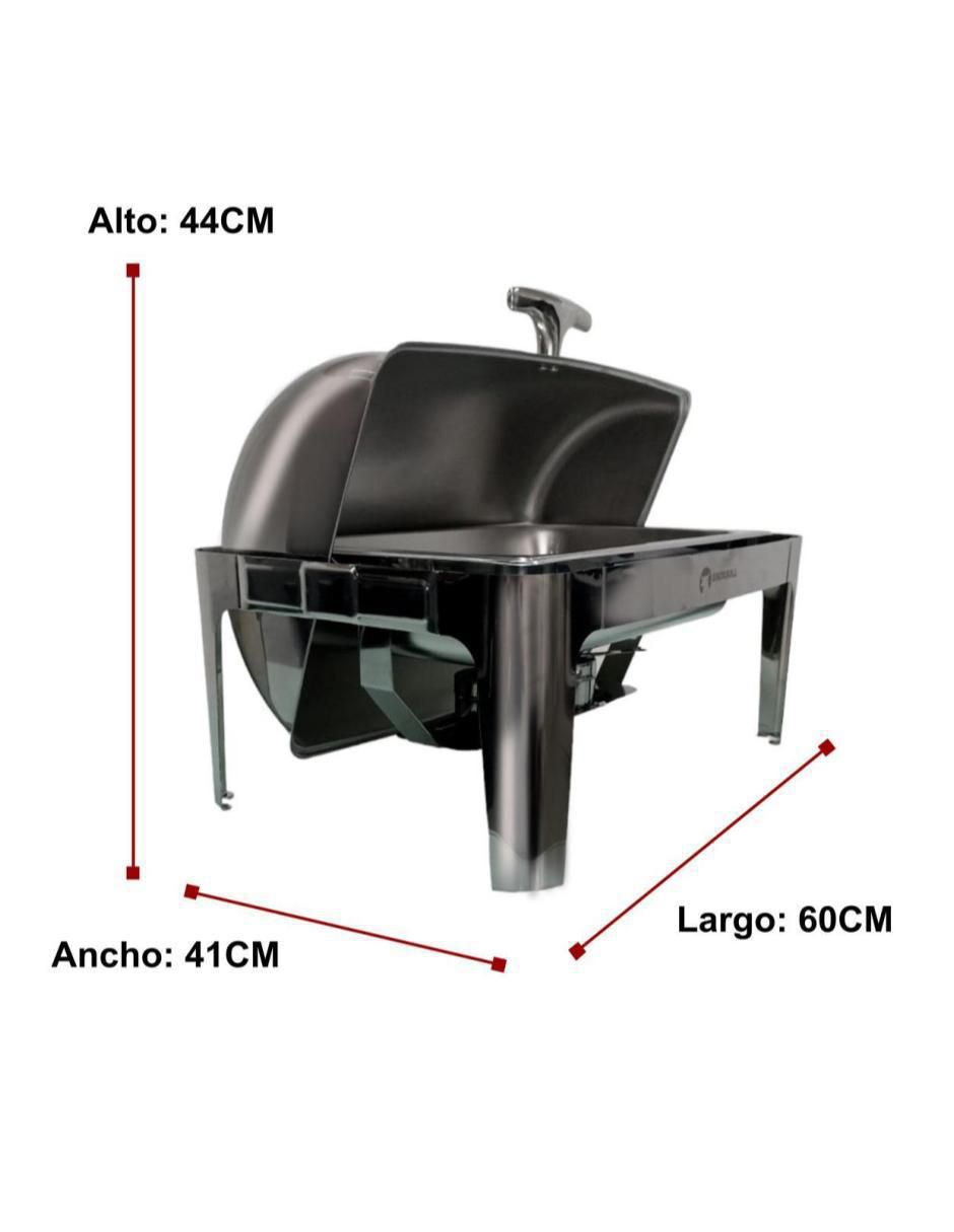 Chafer bufetera de acero inoxidable Hotelera 1/1 1 compartimento 3