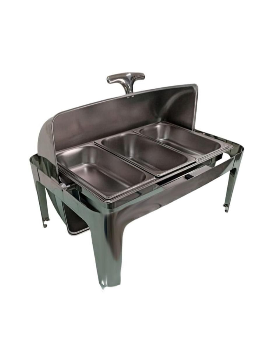 Chafer bufetera de acero inoxidable Hotelera 1/3 3 compartimento/compartimentos 2