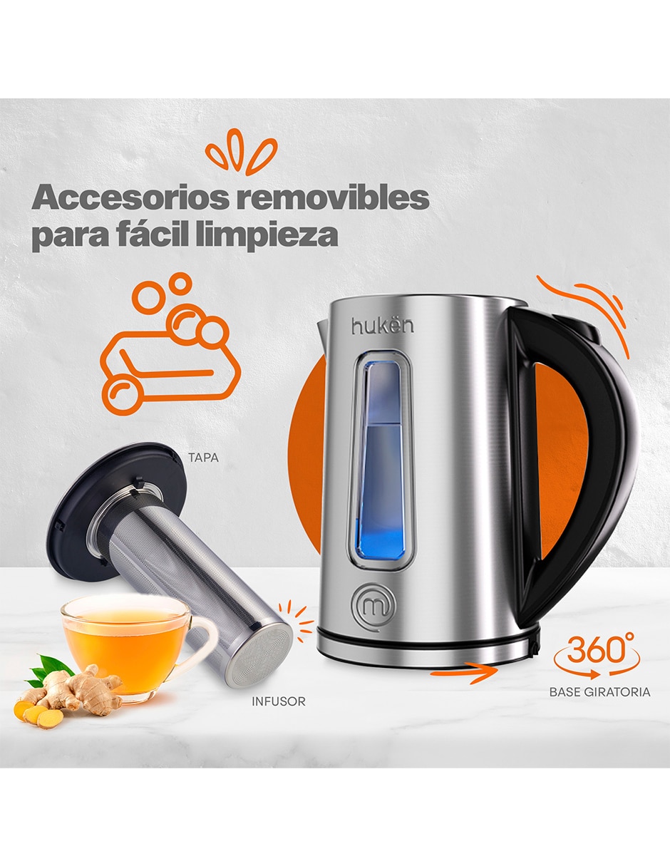 Tetera eléctrica de acero inoxidable 9