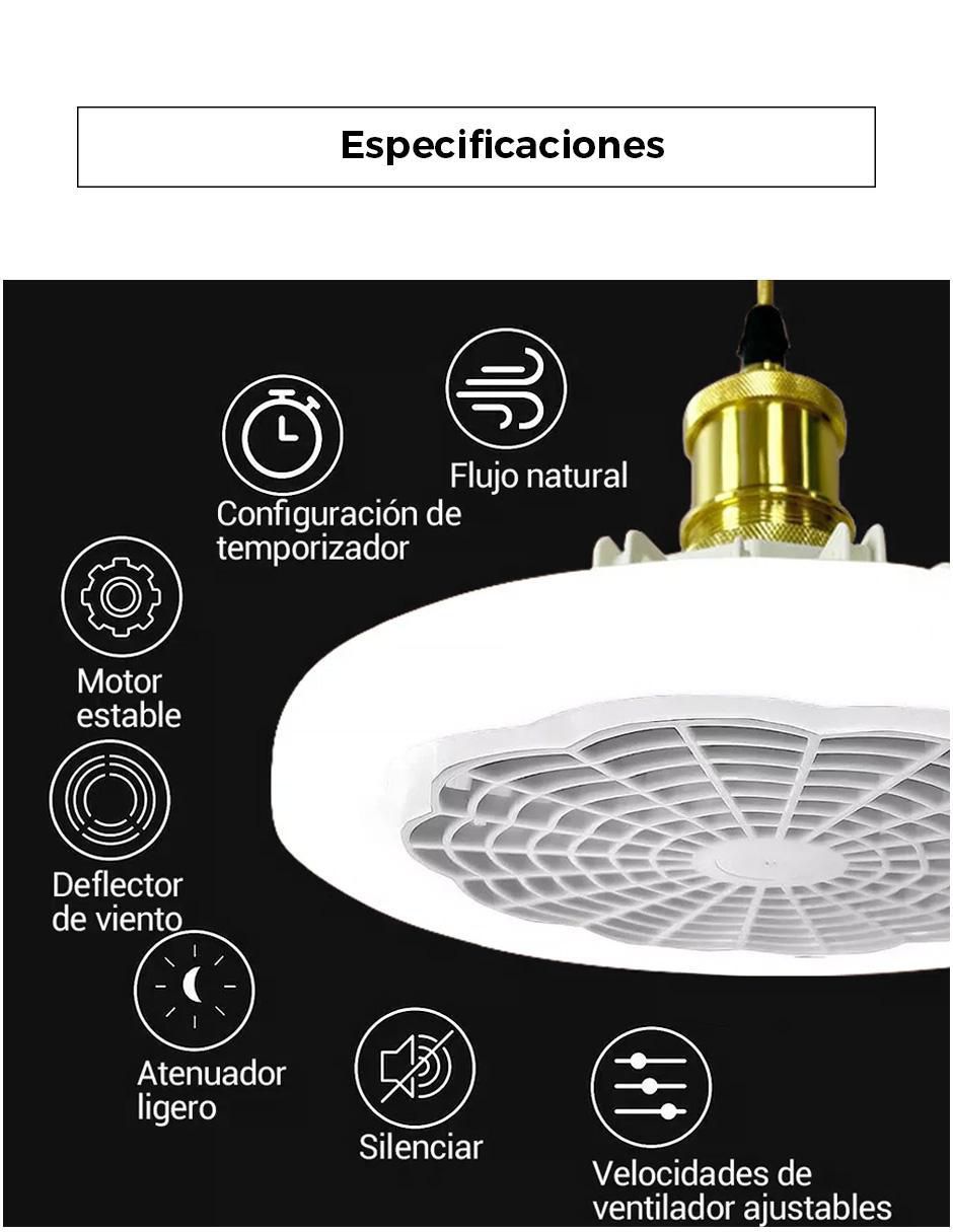 Ventilador de techo con control remoto 3 velocidades 5