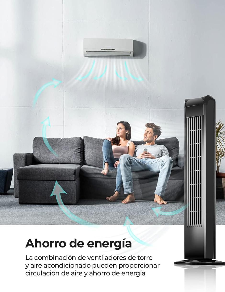 Ventilador de torre con control remoto 3 velocidades 6