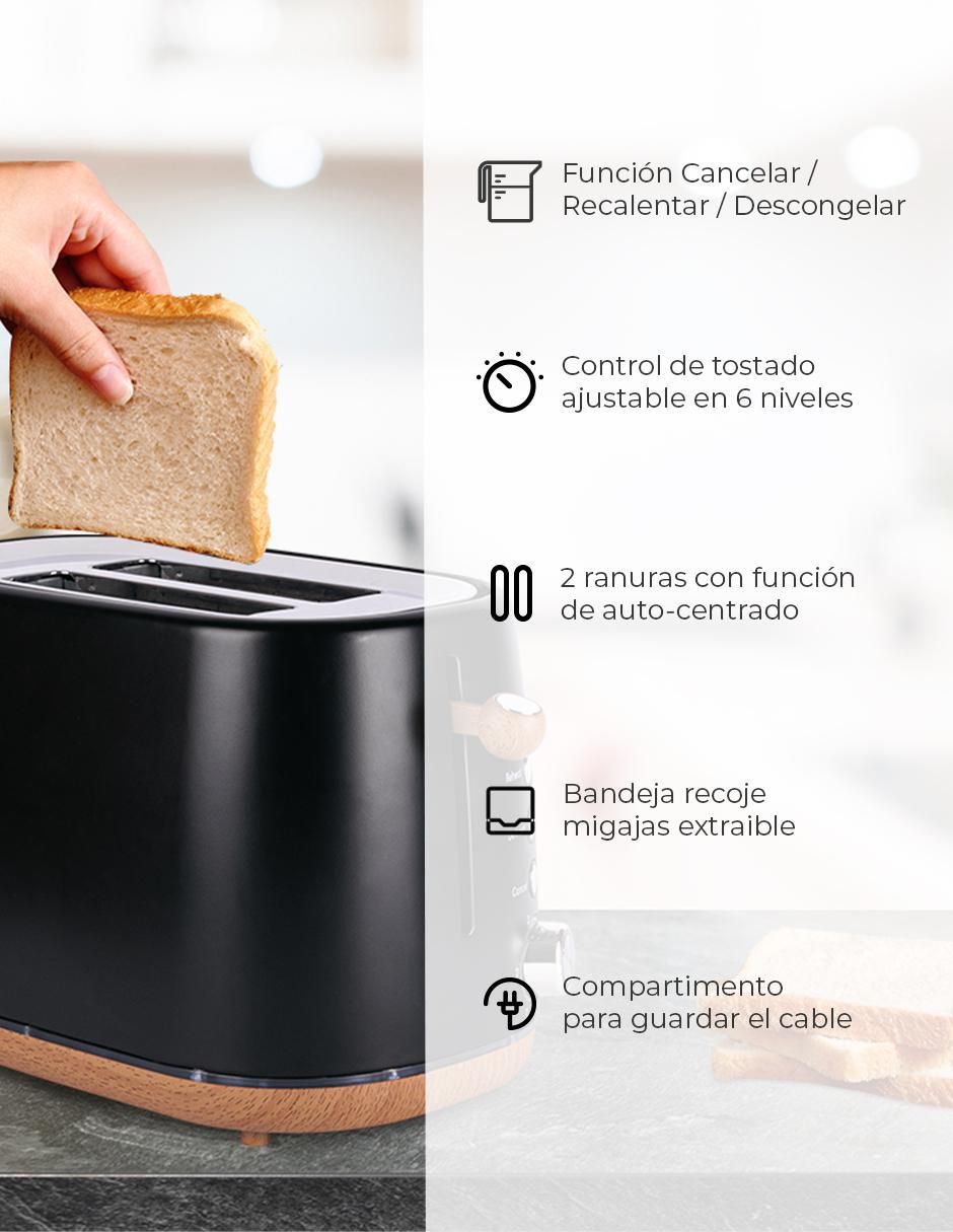 Tostador DST-6592 detalle de madera 5