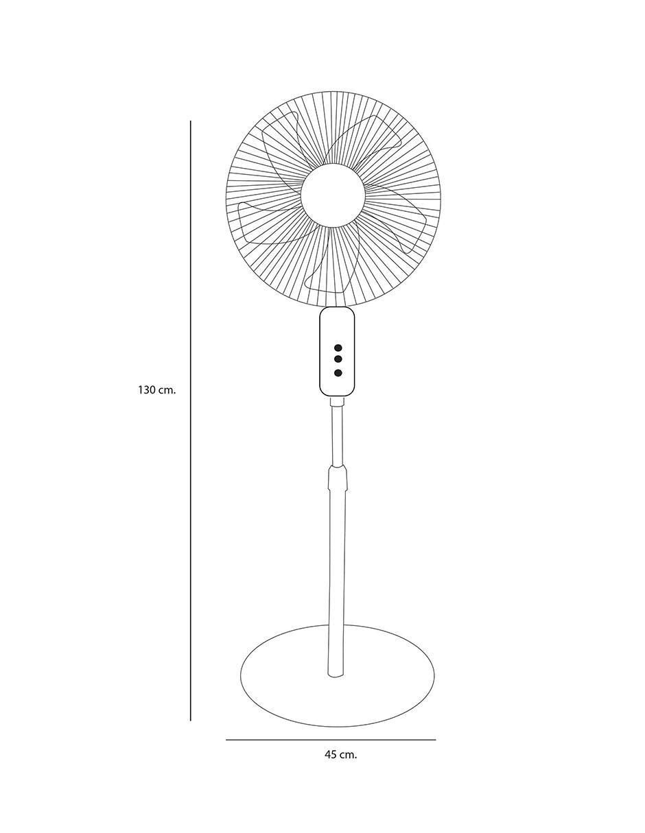 Ventilador de pedestal 3 velocidades 9