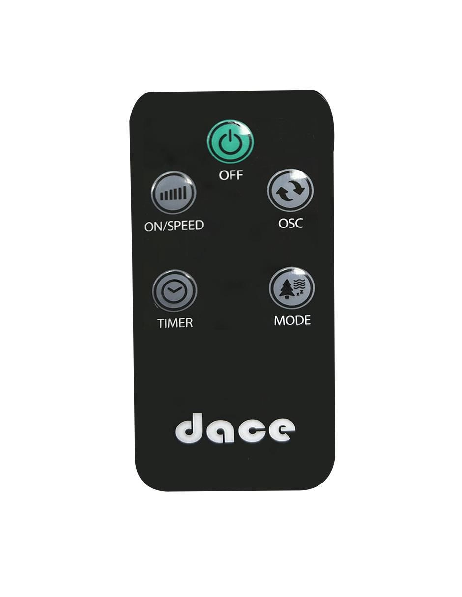 Ventilador de pedestal Dace con control remoto 3 velocidades 7