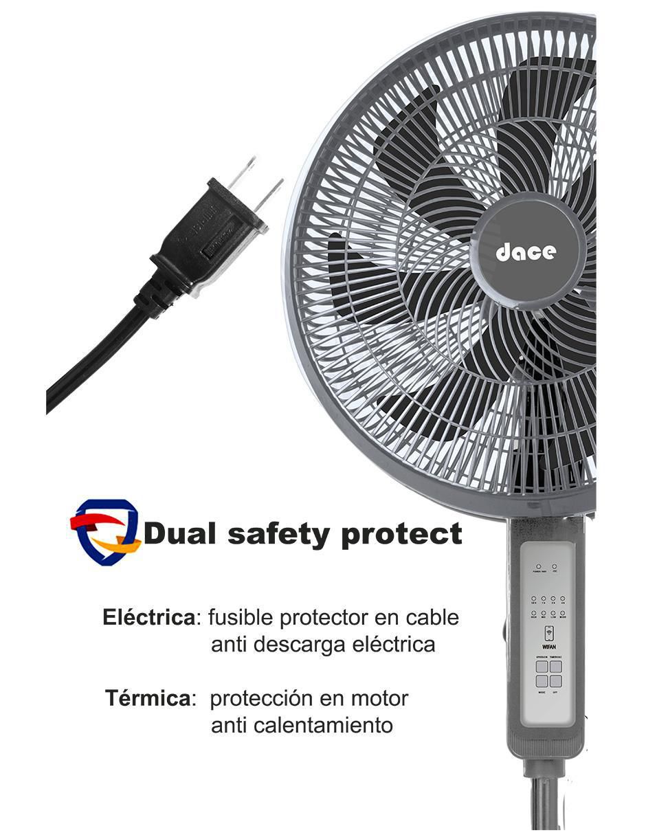 Ventilador de pedestal Dace con control remoto 3 velocidades 5