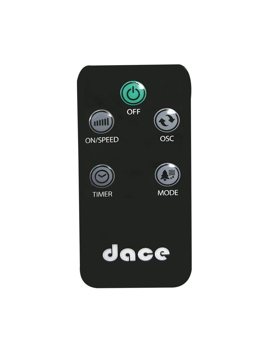 Ventilador de pedestal Dace con control remoto 3 velocidades 7