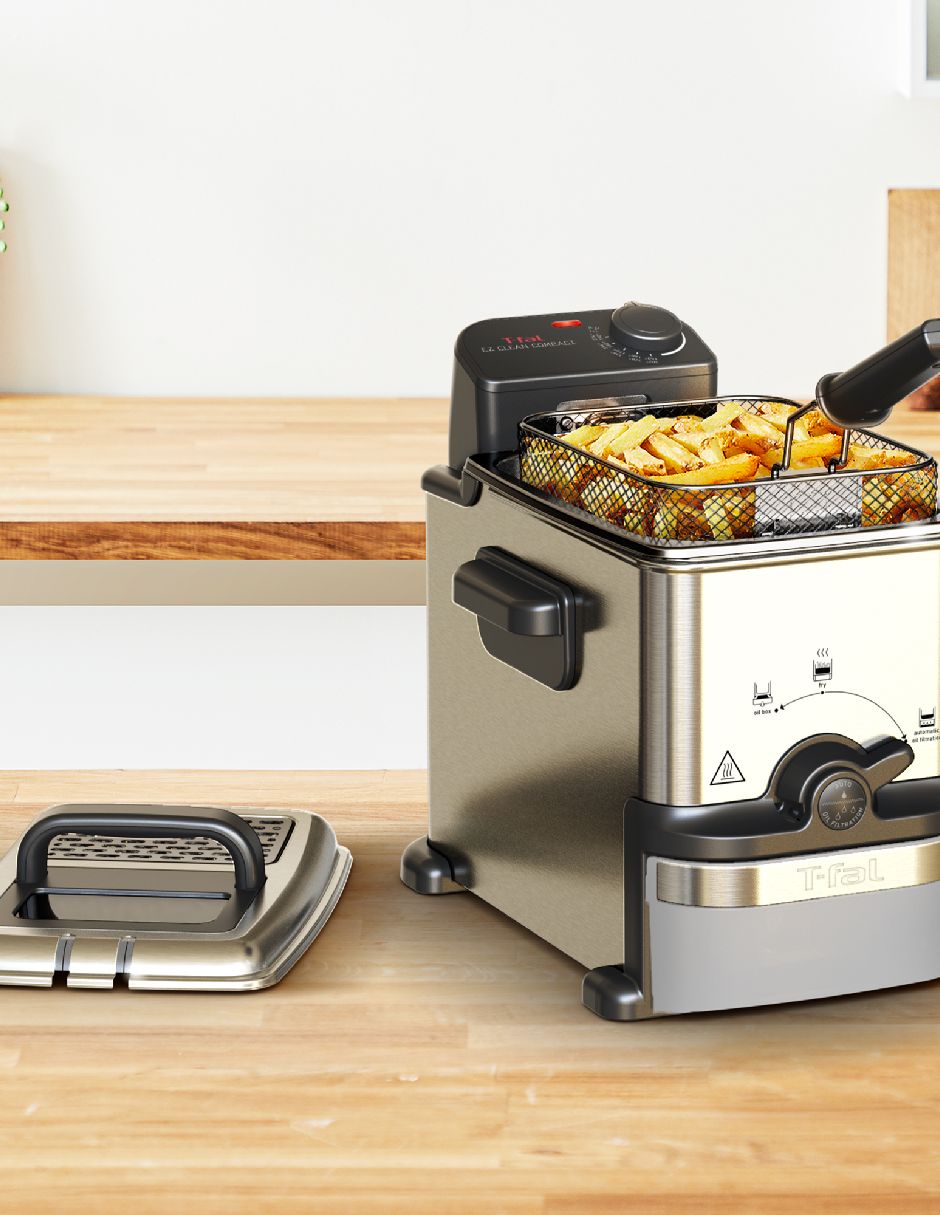 Freidora de aceite con compartimento doble Deep Fryer 1.8 L Fr702D51 2