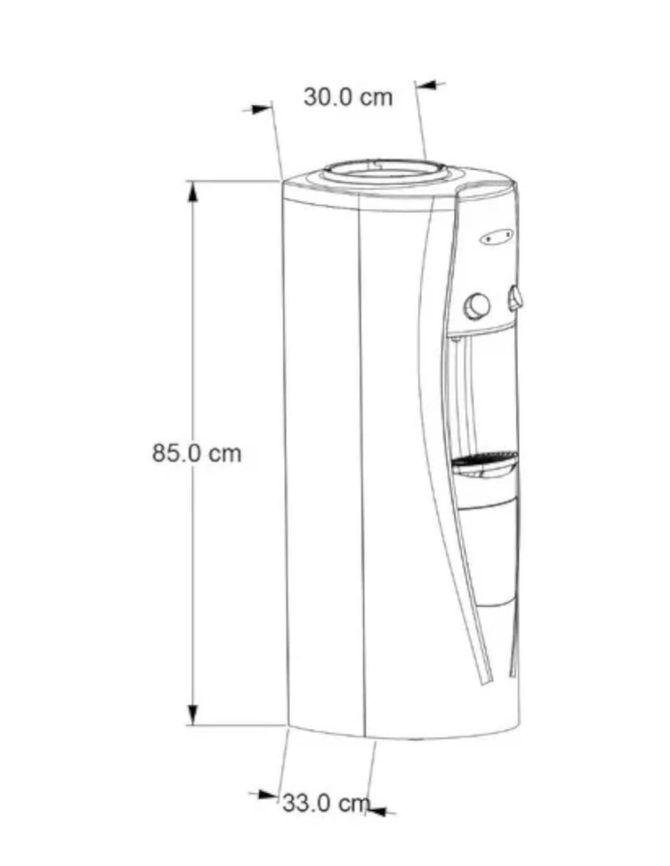 Dispensador de agua eléctrico WK5012Q BCO 3