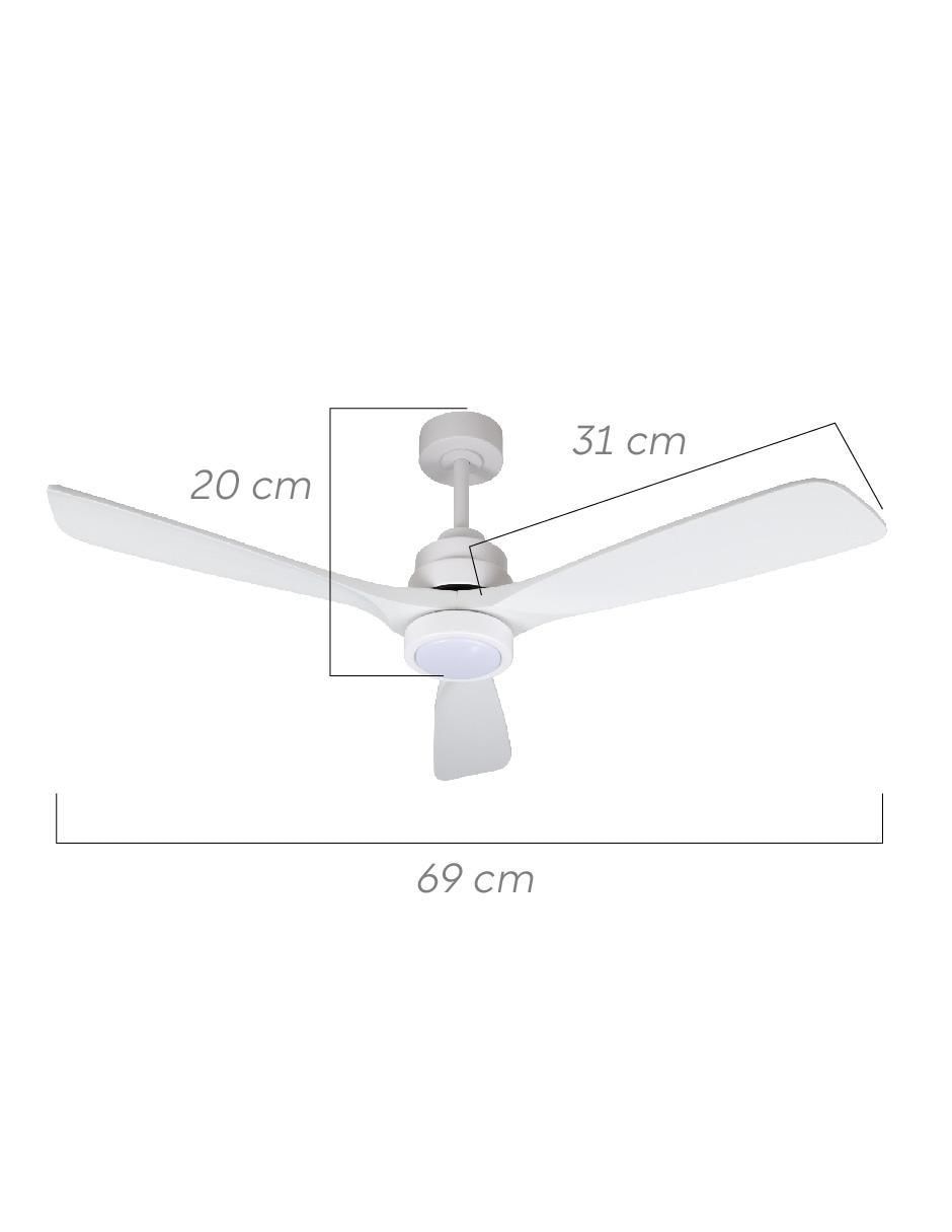 Ventilador de techo con control remoto 6 velocidades 5