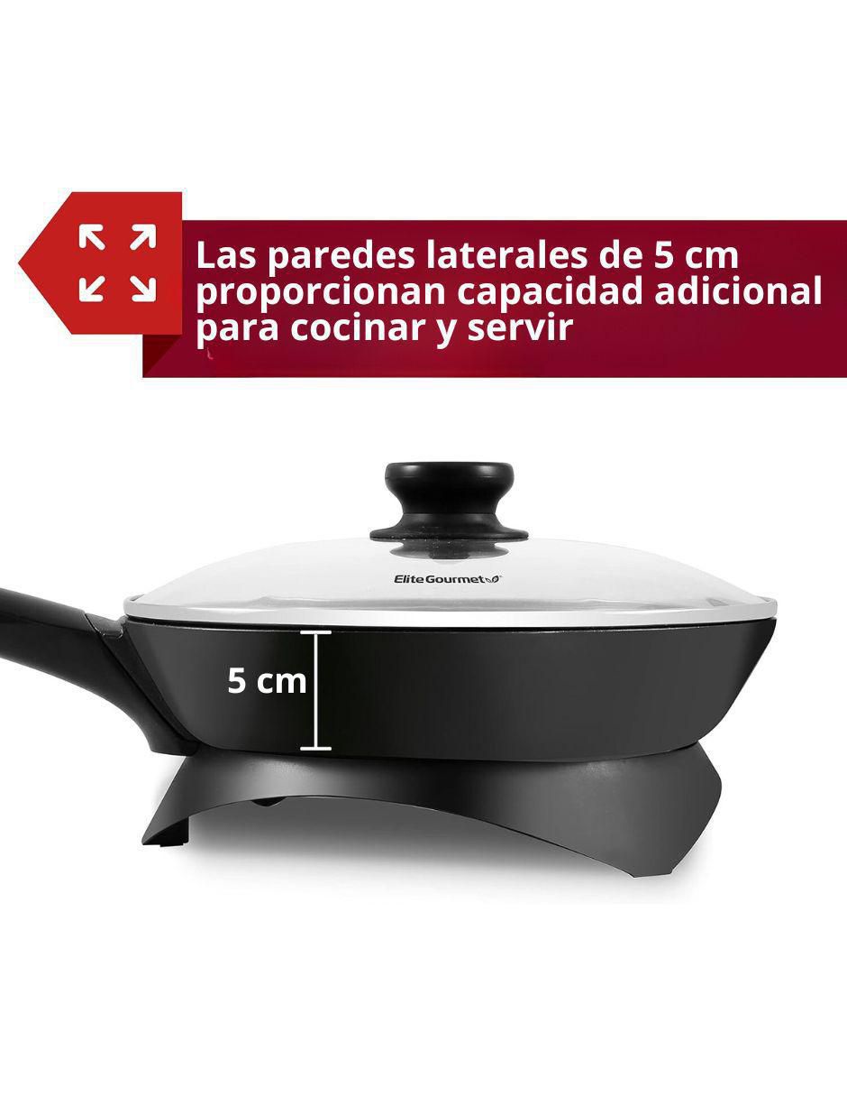 Sartén eléctrico con tapa de acero inoxidable 3