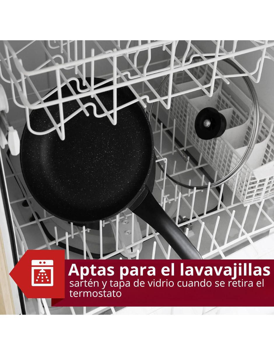Sartén eléctrico con tapa de acero inoxidable 4