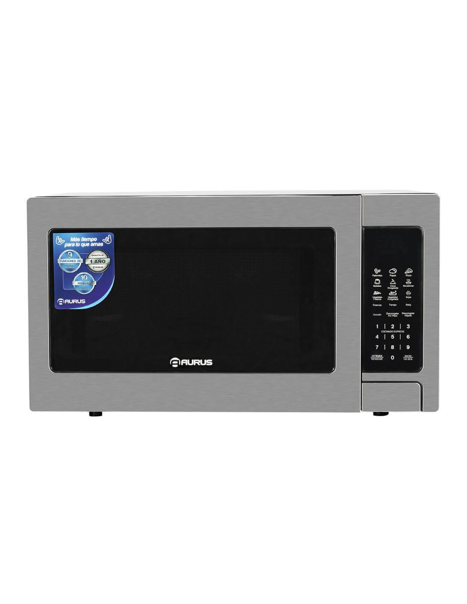 Horno de microondas convencional modelo AMP14SS 1.4 pies cúbicos