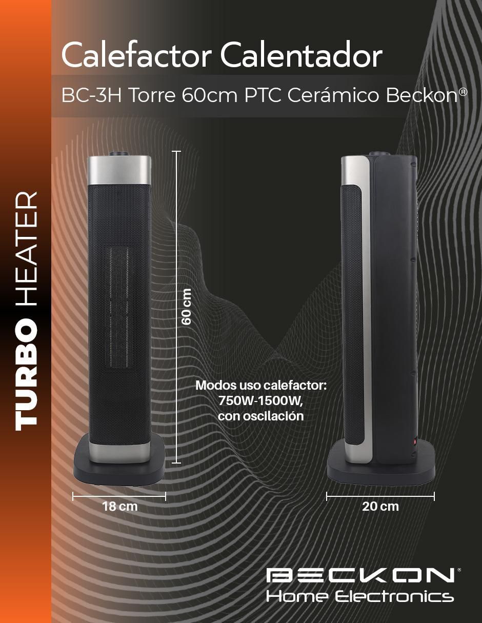 Calefactor torre cerámico eléctrico de 127 V 6