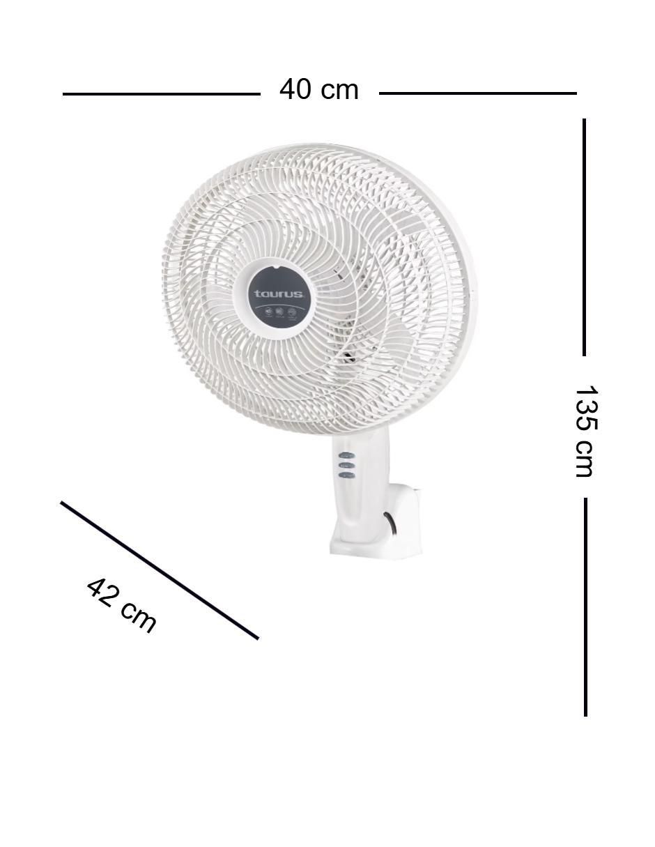 Ventilador de pared con control remoto 2 velocidades 4