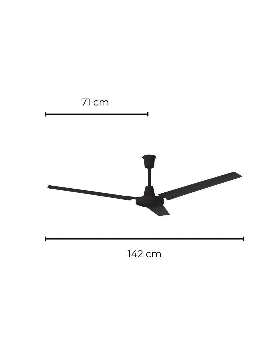 Set de ventilador de techo con control remoto 3 velocidades 6