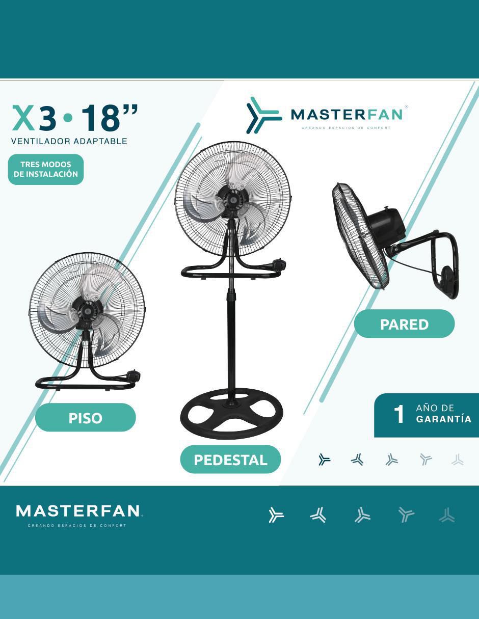 Ventilador 3 en 1 con control remoto 3 velocidades 7