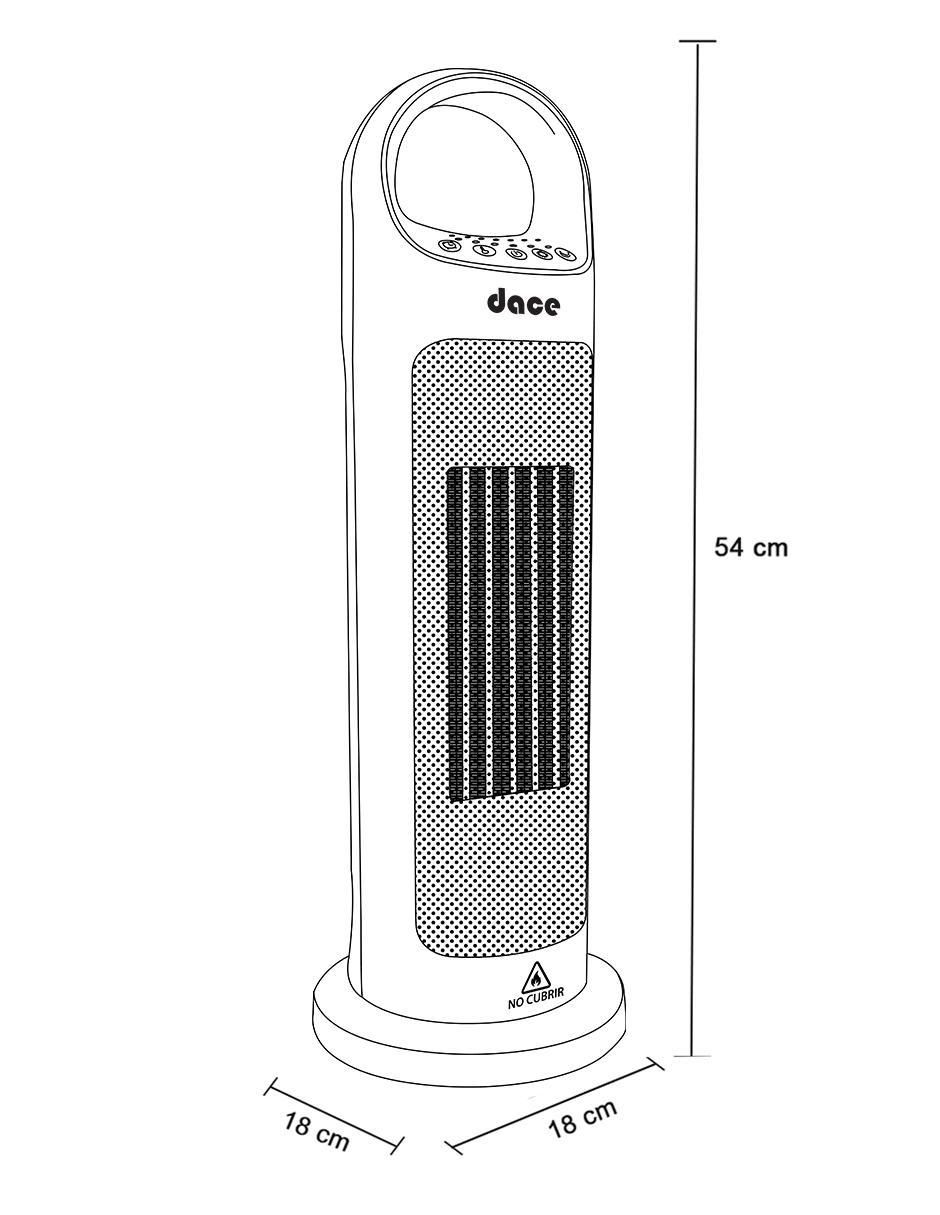 Calefactor torre cerámico eléctrico de 110 V - 127 V 9
