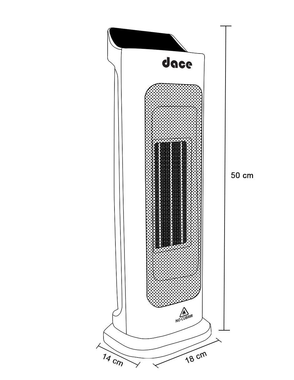 Calefactor torre cerámico eléctrico de 110 V - 127 V 9