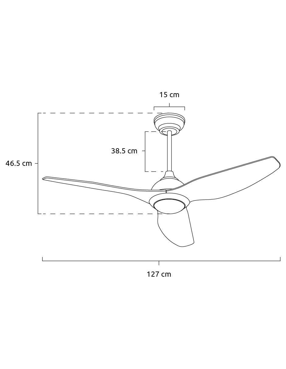 Ventilador de techo con control remoto 6 velocidades 7