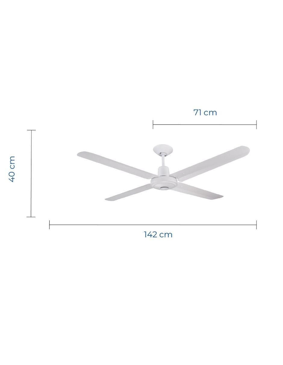 Ventilador de techo con control remoto 3 velocidades 4