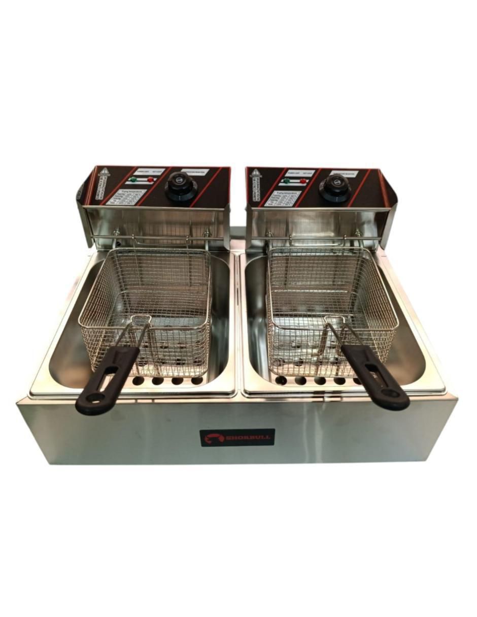 Freidora de aceite con compartimento doble 12 L Fre-12L 1